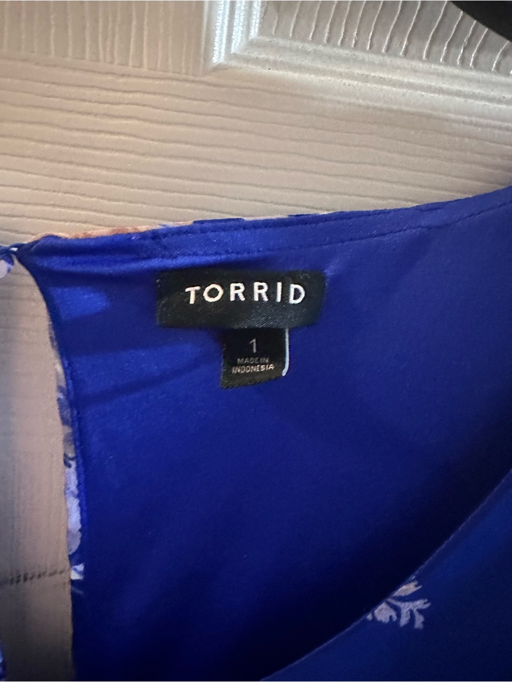 Torrid Cobalt Blue Floral Dress - Picture 3 of 4